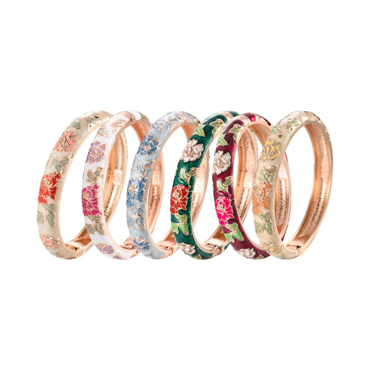 Floral Enameled Bracelet