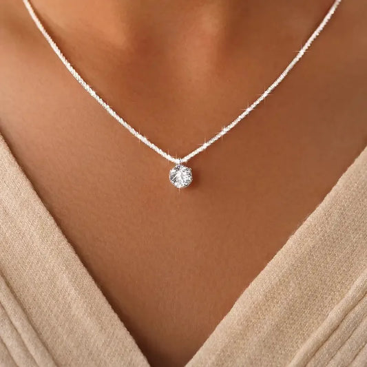 Eterna Moissanite Solitaire Necklace