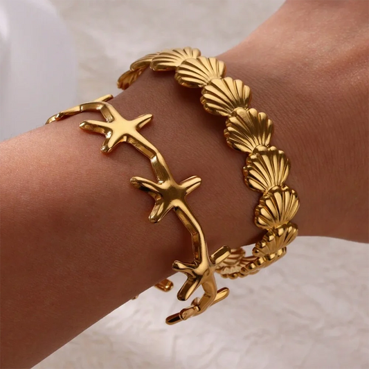 Golden Tides Starfish Cuff