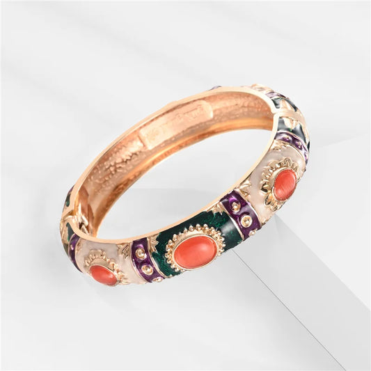 Boho Cloisonné Hand Bracelet