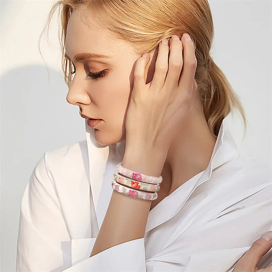 Floral Enameled Bracelet
