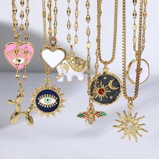 Gold Animal Charm Necklace