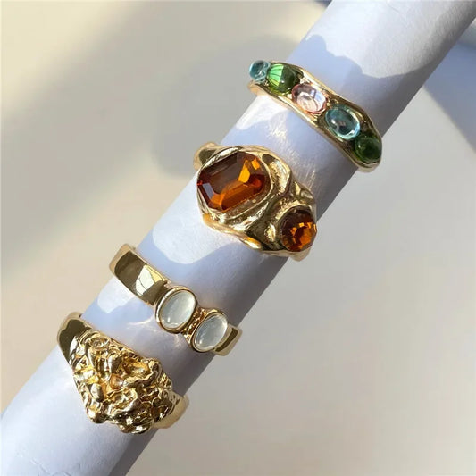 Molten Chic – Vintage 4PC Statement Rings